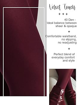 Charm and Attitude Tights for Women | Semi Opaque Pantyhose | Colored Stockings Nylons 40D | Amazon (US)