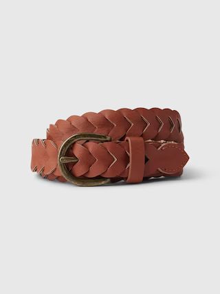 Braided Vegan-Leather Belt | Gap Factory