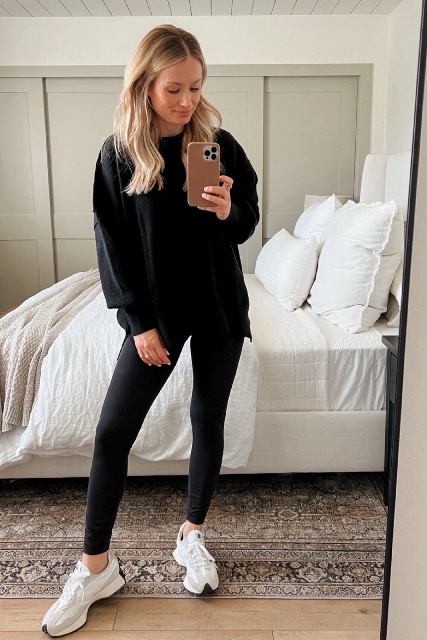 This Amazon sweater is one of my most-worn pieces in my closet! It comes in so many colors, so it’s perfect for every season. Dress it down with leggings and sneakers or wear it with jeans and sandals/heels for a night out! I’m wearing a medium for an oversized fit. AND it’s currently 50% off!

The leggings are my favorite from lulu! Size up one. I wear size 2.

Shoes: so comfortable!! I ordered my normal size 7.5

#newbalance #sneakers #loungewear #athleisure #casual

#LTKShoeCrush #LTKFindsUnder100 #LTKSaleAlert