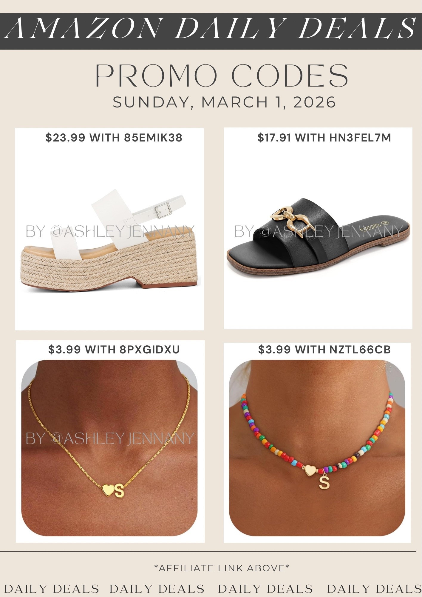 Amazon fashion deals on these sandals and necklaces

#LTKSaleAlert #LTKSeasonal #LTKMidsize