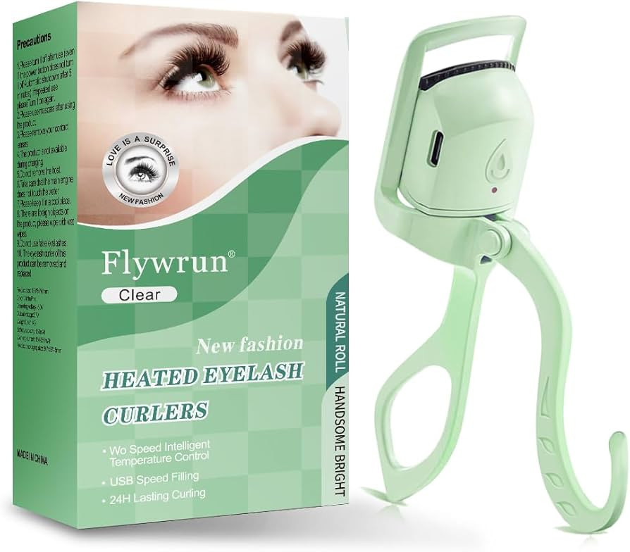 Heated Eyelash Curler - Fast Heat up Within 5s - 24 Hours Long Lasting - Rechargeable Electric Ey... | Amazon (US)