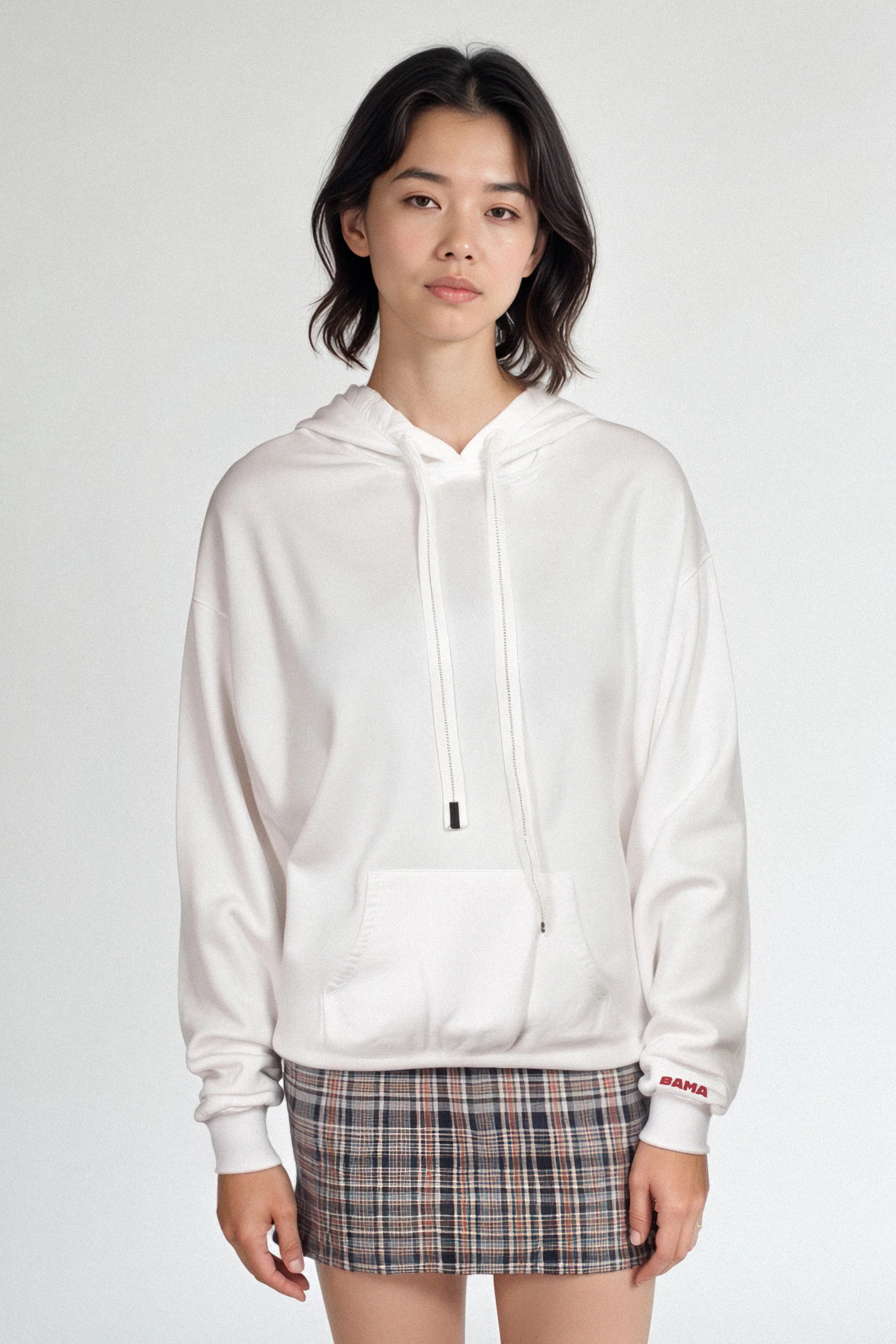 Mini Bama Softest Fleece Hoodie in White | Yea Alabama