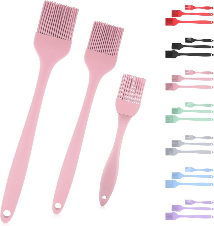Silicone Pastry Brush, 3 Pcs Silicone Brushes, Basting Brush for Cooking, Pastry Brush for Baking... | Amazon (US)