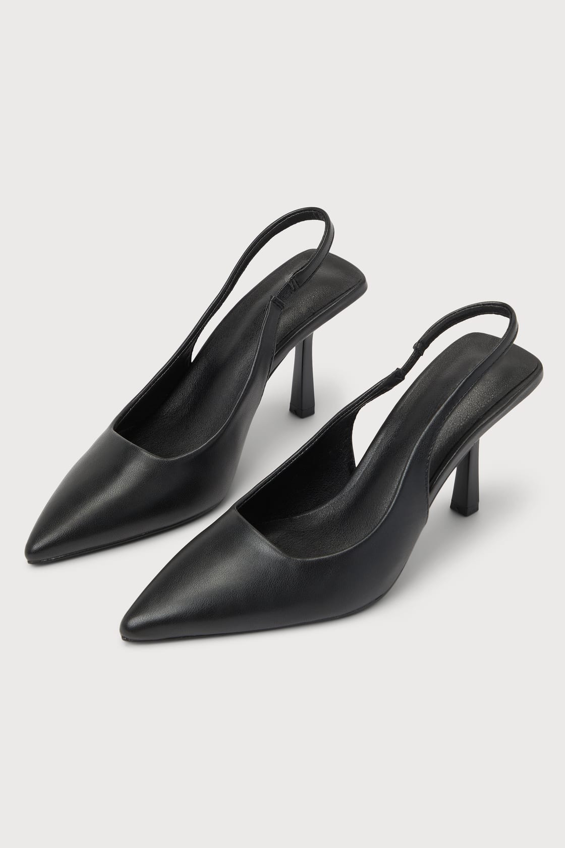 Meril Black Pointed-Toe Slingback Pumps | Lulus (US)