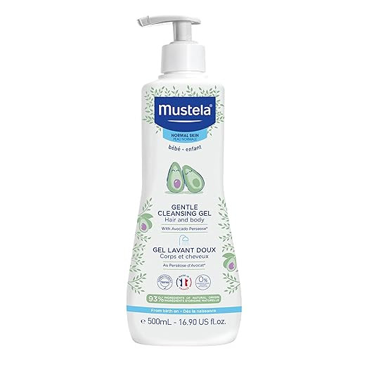 Mustela Baby Gentle Cleansing Gel - Baby Hair & Body Wash - with Natural Avocado fortified with V... | Amazon (US)
