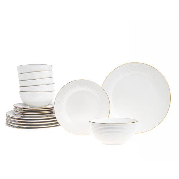 Flori 18 Piece Dinnerware Set, Service For 6 | Wayfair North America
