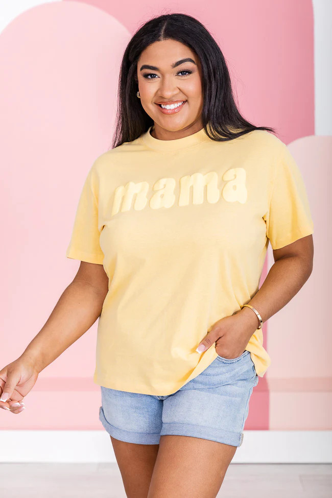 Mama Puff Yellow Oversized Graphic Tee | Pink Lily