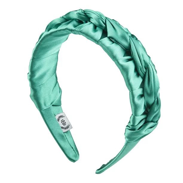 The Home Edit Braided Satin Headband, Vibrant Green | Walmart (US)