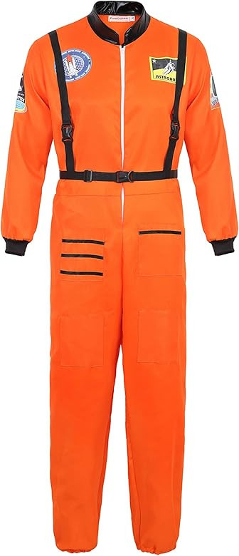 Zhitunemi Mens Astronaut Costume Adult Dress Up Clothes Space Fancy Jumpsuit Cosplay Onesie | Amazon (US)