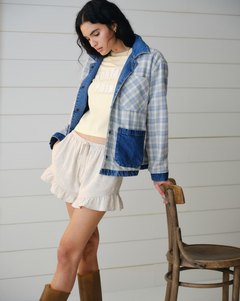 Reversible Denim Shirt Jacket | Abercrombie & Fitch (US)