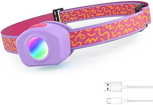 EverBrite LED Headlamp Rechargeable Kids Headlamp with RGB Mode and Adjustable Headband, 3 Modes ... | Amazon (US)