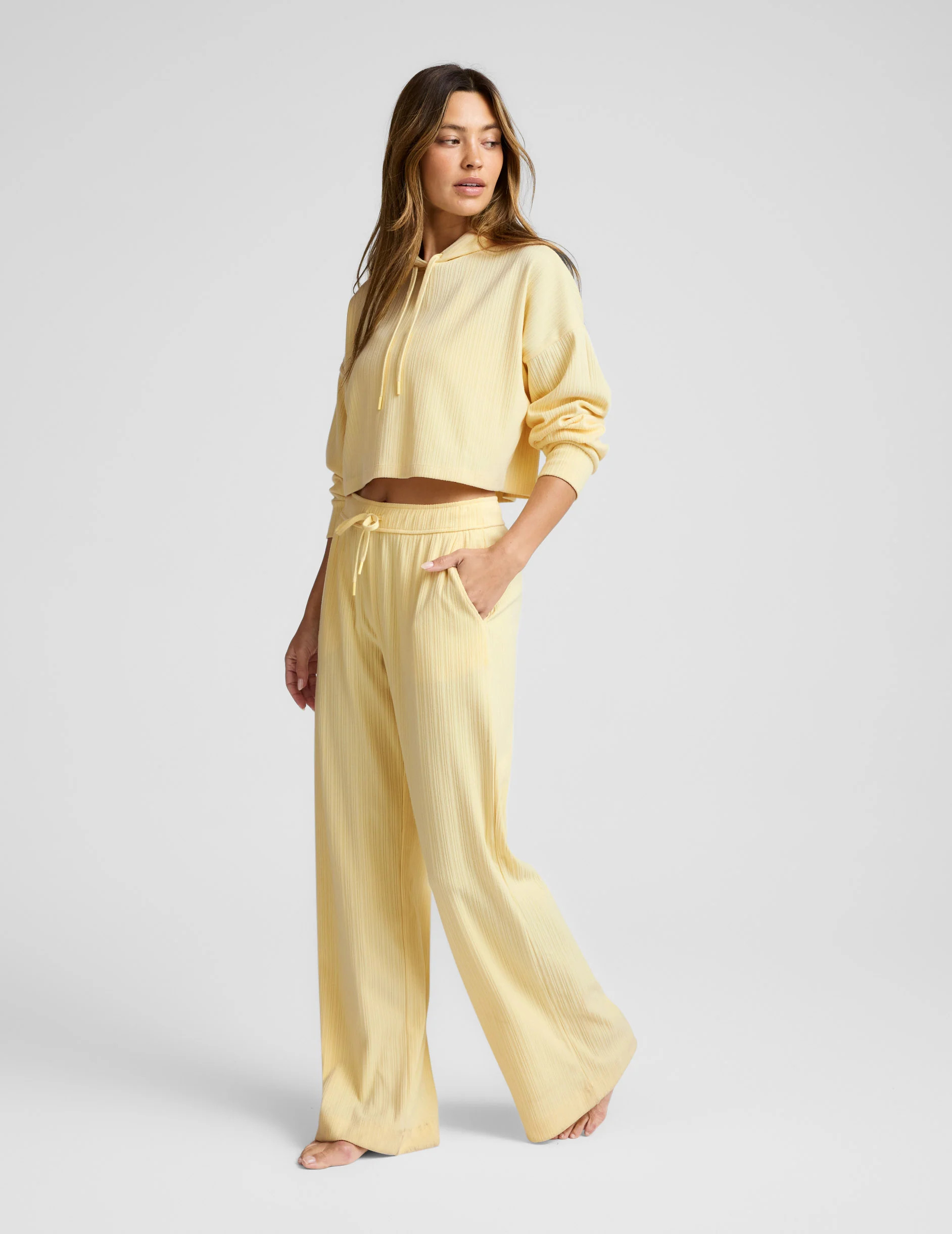 Breathe Easy Ribbed Wide Leg Pant | Beyond Yoga | Beyond Yoga
