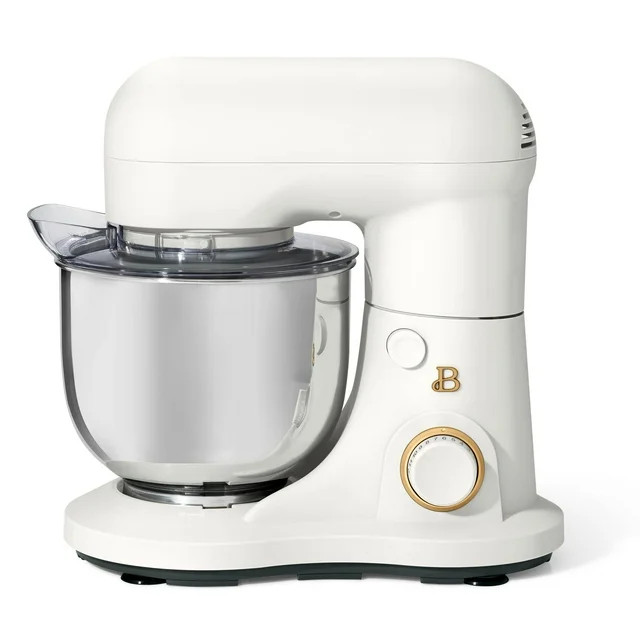 Beautiful 3.5 qt Stand Mixer, White Icing with Flat Beater, Dough Hook, Balloon Whisk - Walmart.c... | Walmart (US)