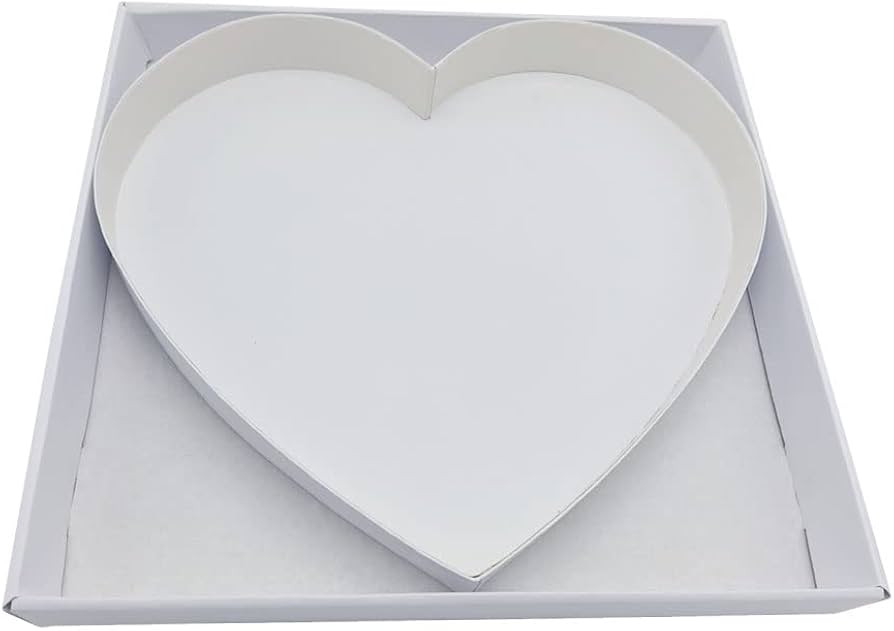 12" Fillable Cardboard Heart Shaped Charcuterie Gift Cupcake Box With Cover Sweets Packaging (HEA... | Amazon (US)