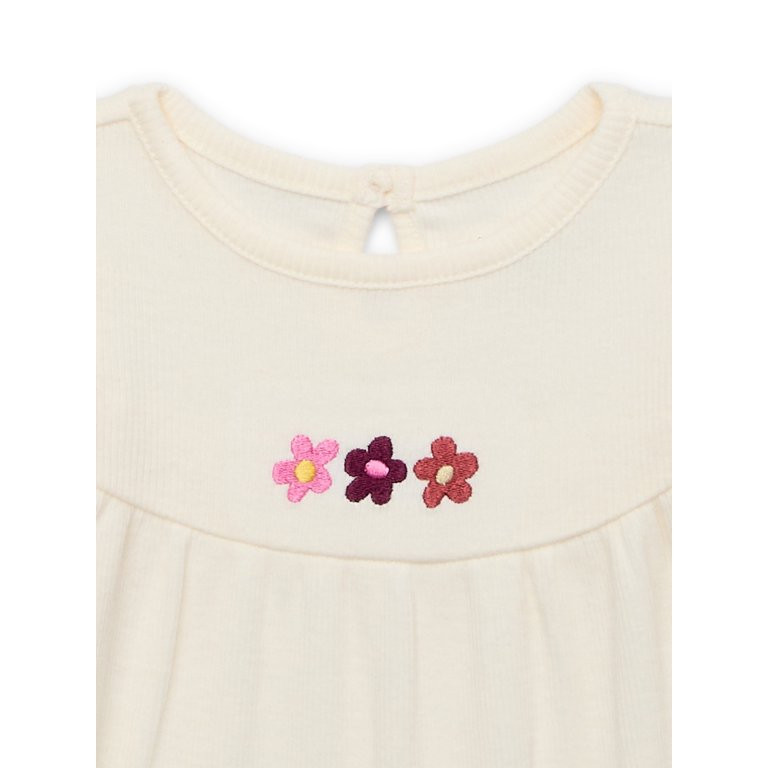 Garanimals Baby Girl Long Sleeve Ruffled Bodysuit, Sizes 0M-24M | Walmart (US)