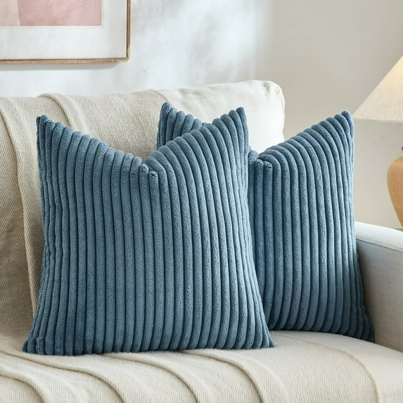 Fancy Homi 2 Pcs Dusty Blue Decorative Throw Pillow Cover 20x20 Inch for Couch Bed Chair, Aesthet... | Walmart (US)