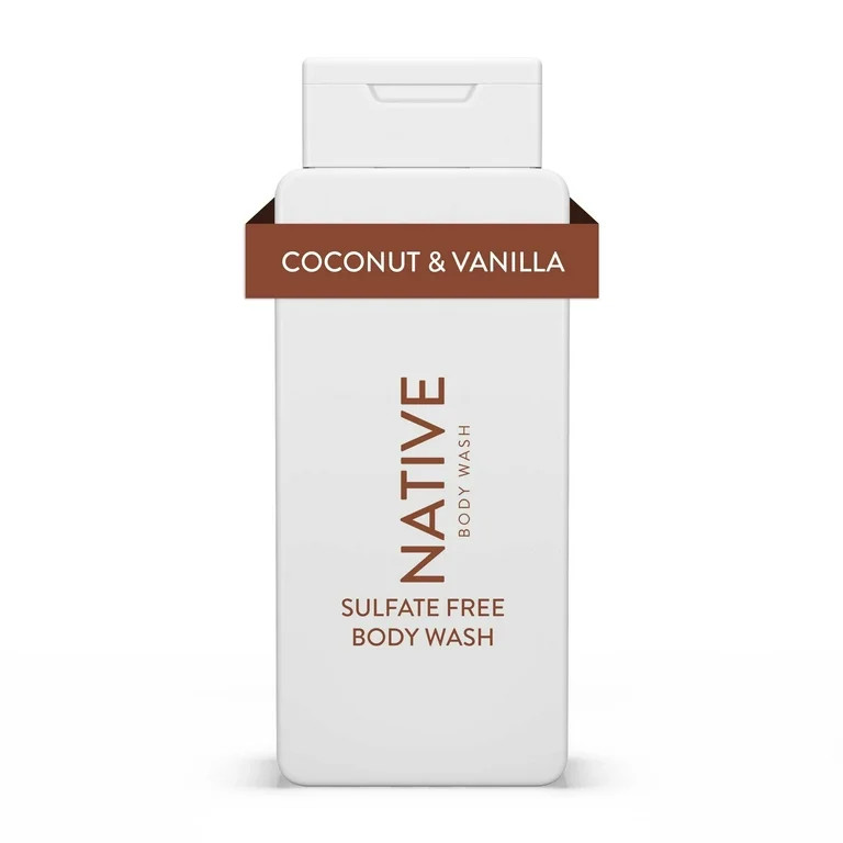 Native Body Wash, Coconut & Vanilla, Sulfate Free, Paraben Free, for Men and Women, 18 oz | Walmart (US)