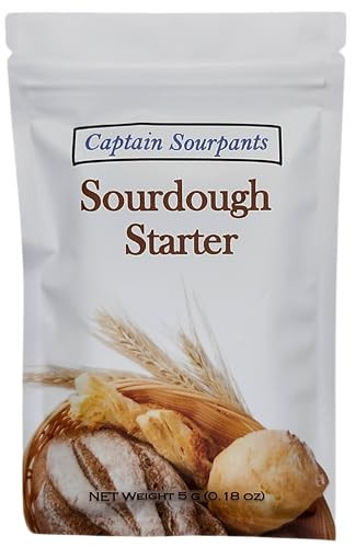 Sourdough Starter - Dehydrated Heirloom Style Sourdough Starter for Sourdough Bread, Pizza, Buns, Pancakes, Muffins | Easy to follow instructions. By Captain Sourpants | Amazon (US)