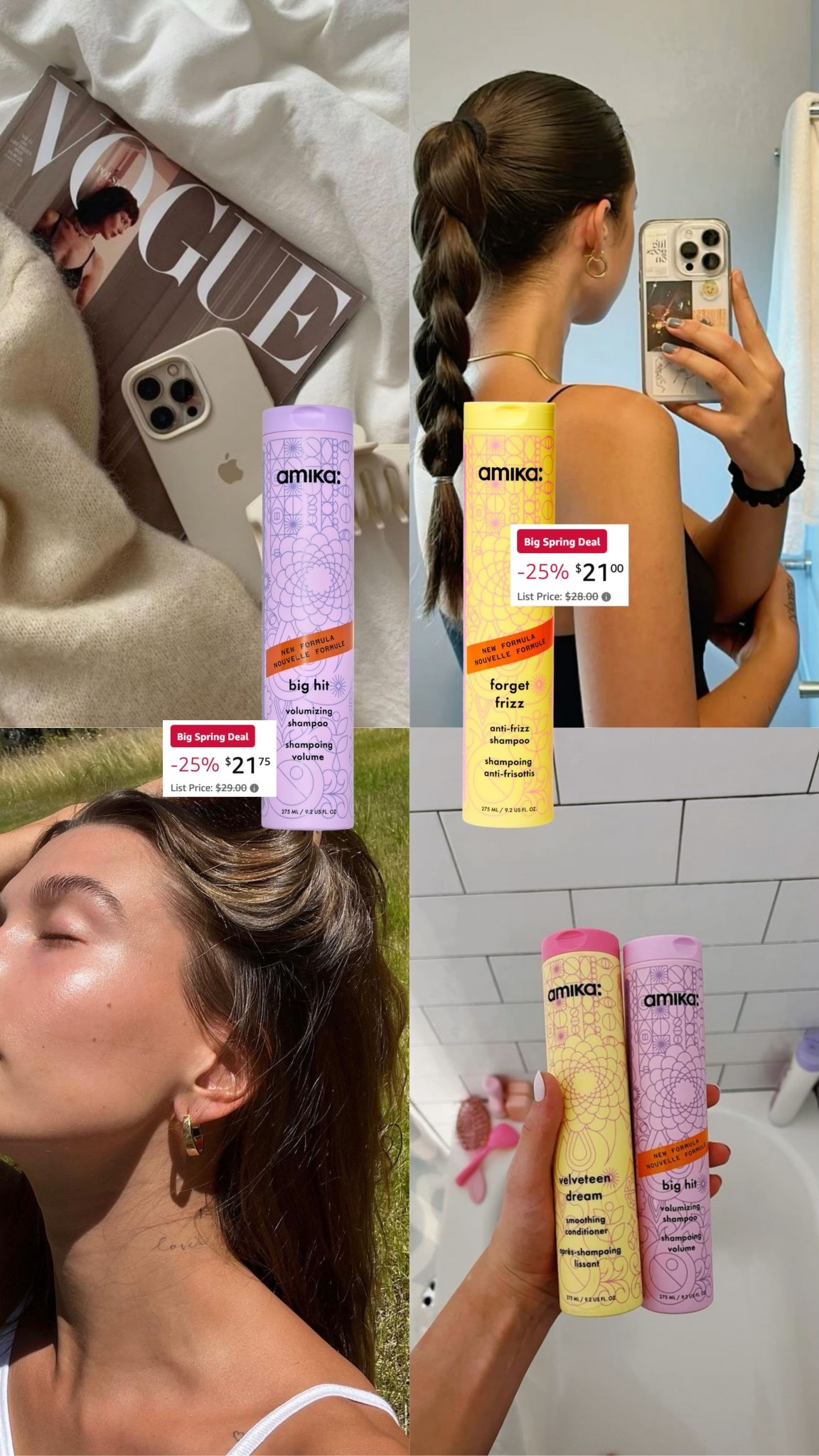 good hair days are on sale! 💇🏻‍♀️✨ amika is having a major spring moment and my favorite shampoos and conditioners are currently 25% off. whether you need volume with the "big hit" line or want to banish frizz, now is the time to stock up. your hair (and your wallet) will thank you. shop the deals below!

#amikahair #haircaredeals #springsale #haircareroutine #salonquality #healthyhair #beautysavings

#LTKmorningroutine