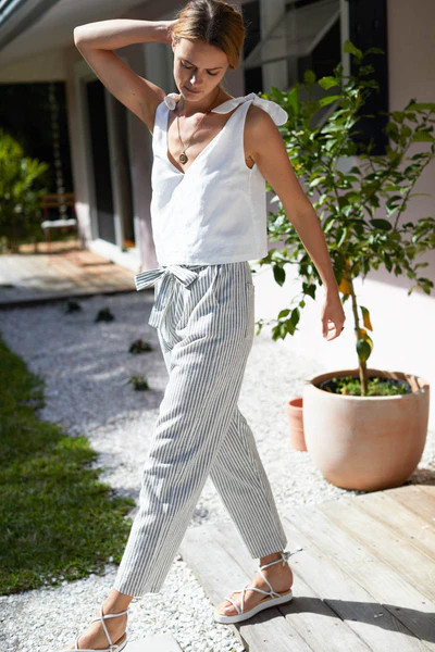 Paris Pant - Juniper Stripe | Emerson Fry