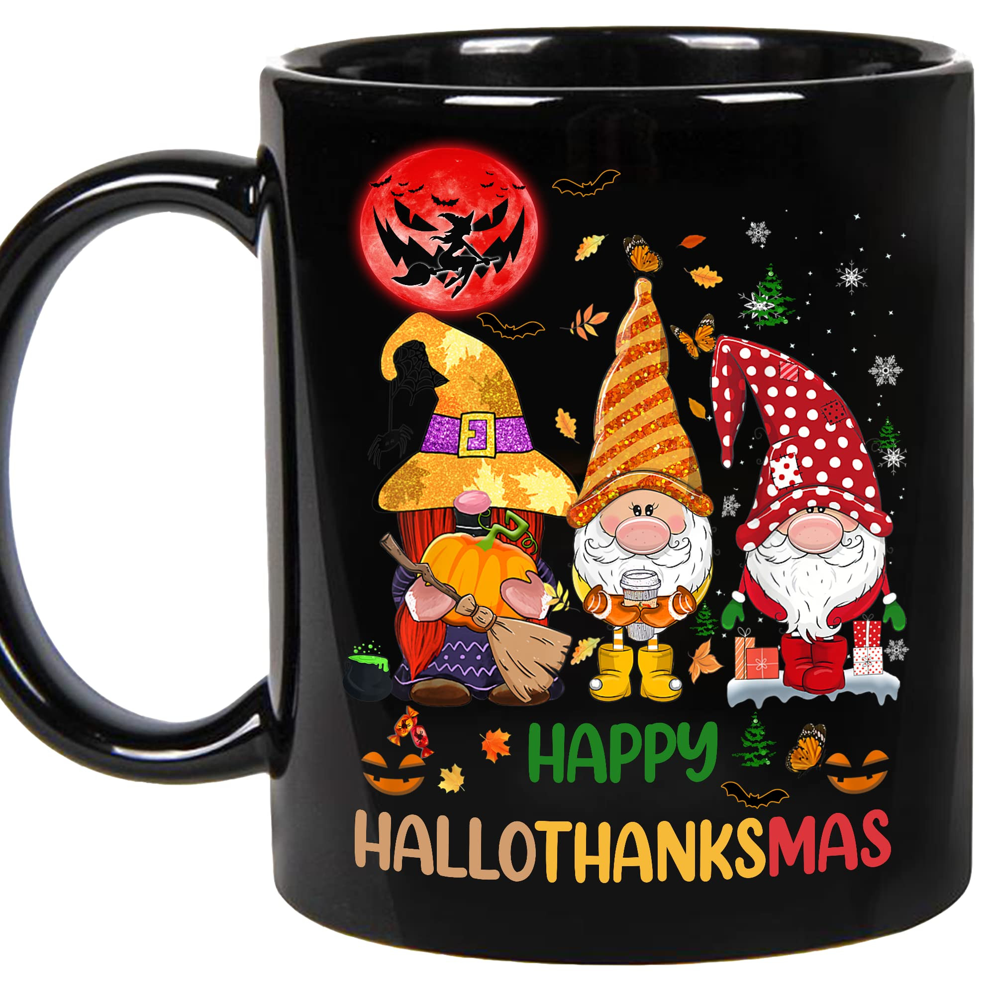 Gnomes Thanksgiving, Halloween and Merry Christmas - Happy Hallothanksmas Gnomes, Cat, Unicorn Te... | Amazon (US)