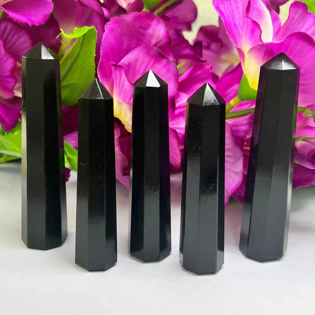 2 3 4 Inch Black Tourmaline Stone Tower - Etsy | Etsy (US)