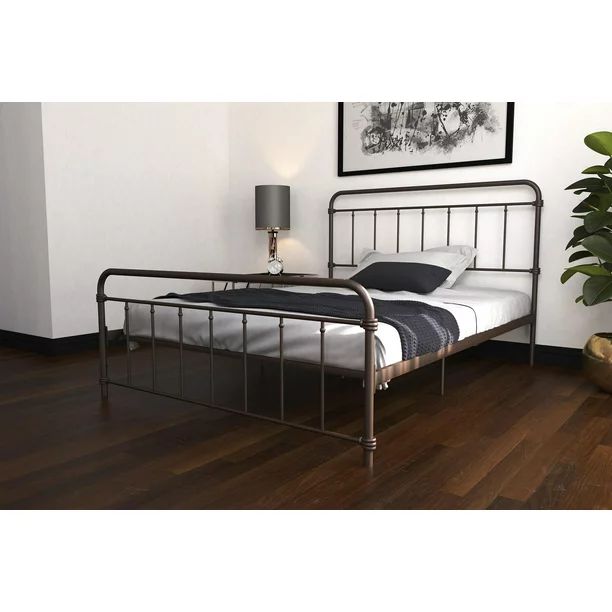 DHP Wallace Metal Bed, Full Size Frame with Underbed Storage, Bronze - Walmart.com | Walmart (US)