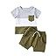 fhutpw Baby Boys 2Pcs Summer Outfits Short Sleeve T-Shirt Tops Elastic Waistband Shorts Set Toddl... | Amazon (US)