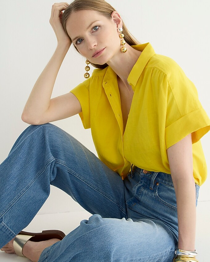 Relaxed-fit short-sleeve Baird McNutt Irish linen shirt | J. Crew US