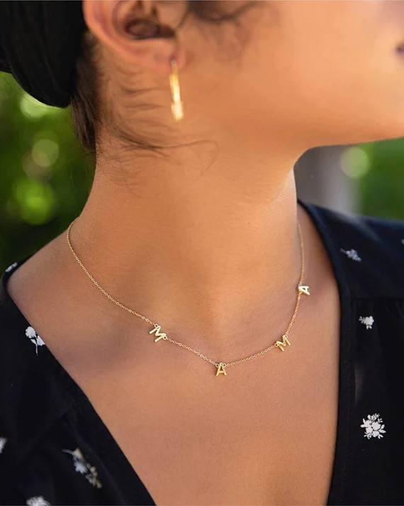 MAMA Necklace. Dainty Layering Necklace for Mom. Gift for Mom. | Etsy | Etsy (US)