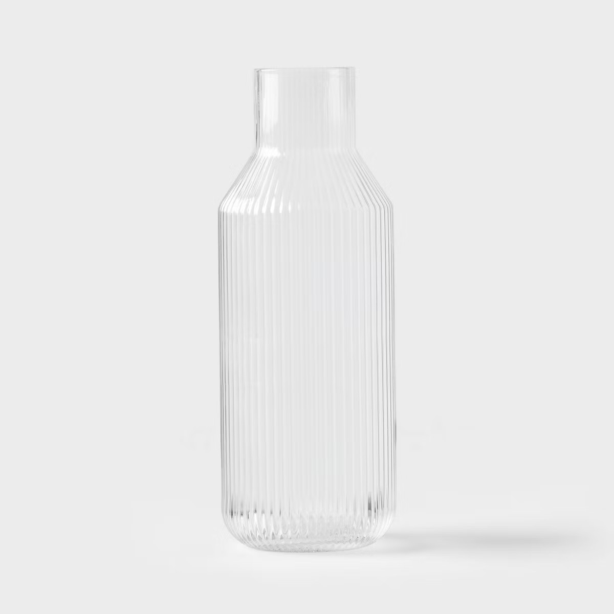 Ribbed Glass Carafe Clear - Threshold™: Dishwasher-Safe Beverage Server, 50oz Cold Drink Pitche... | Target