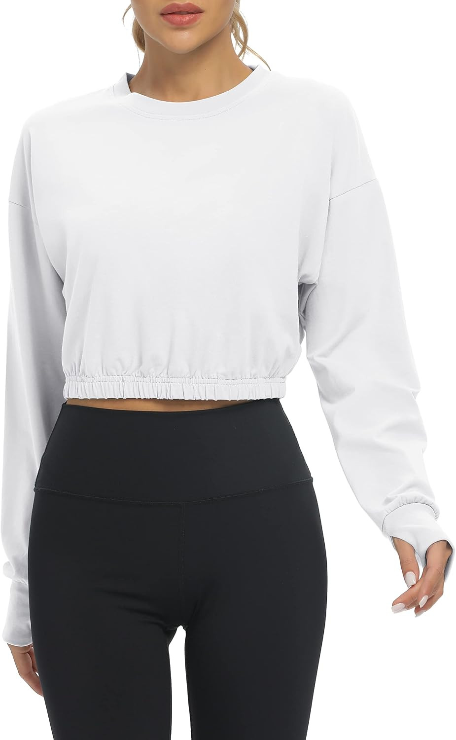 Bestisun Long Sleeve Workout Shirts Athletic Gym Yoga Crop Tops for Women | Amazon (US)