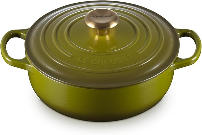 Le Creuset Enameled Cast Iron Signature Round Sauteuse, 3.5 qt., Olive | Amazon (US)