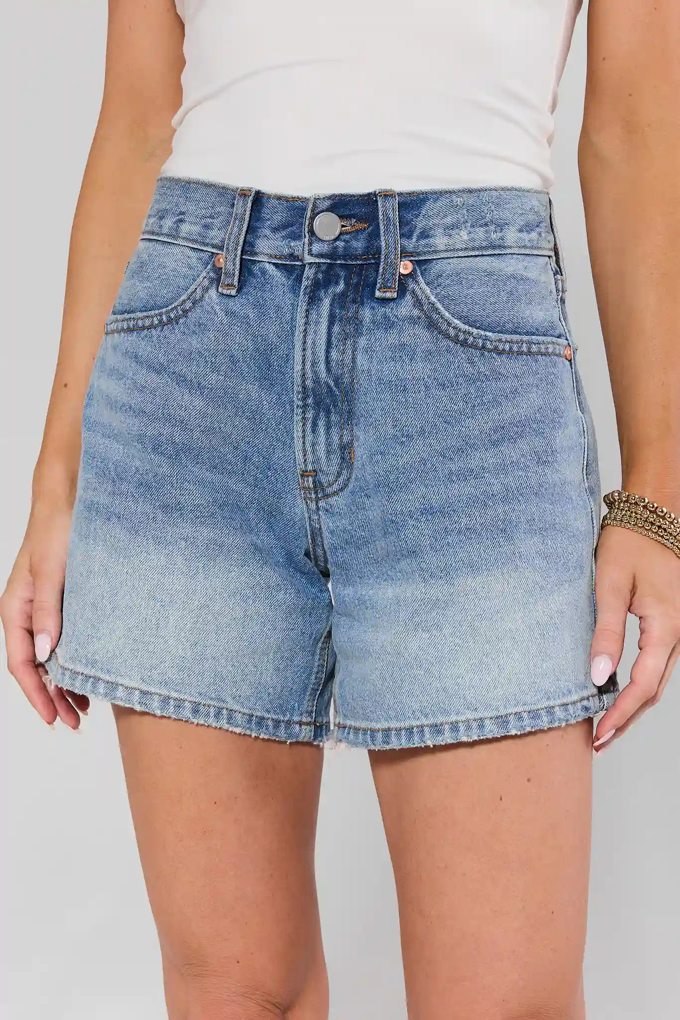 Medium Wash Denim Shorts | Avara