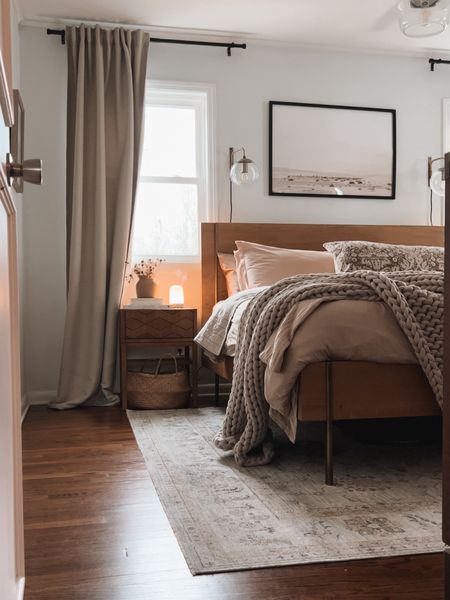 Cozy Bedroom details 
duvet cover is cozy earth bamboo
Bed is Joybird Colette bed

#LTKSeasonal #LTKhome