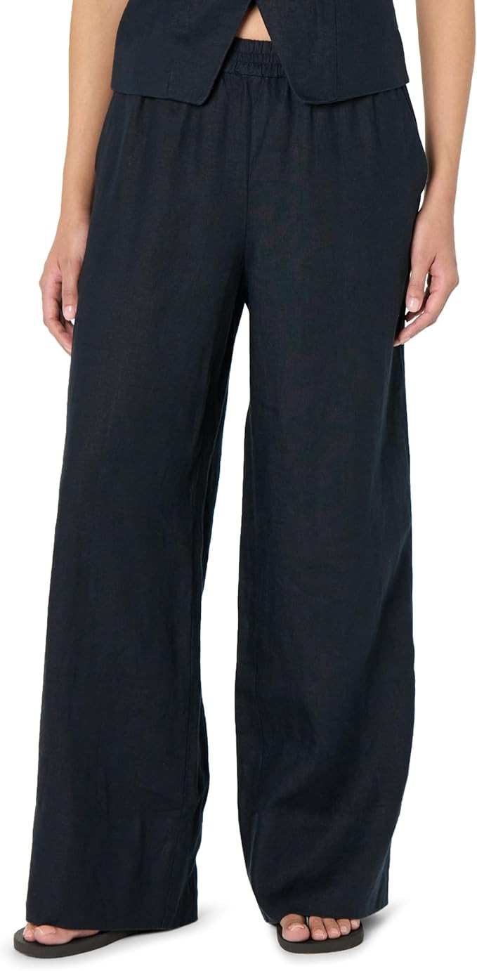 The Drop Women's Standard Bonni Pull on Linen Pant | Amazon (US)