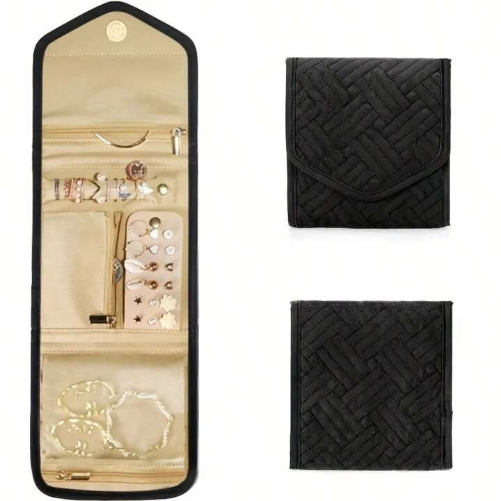 1pc Jewelry Bag, Makeup Bag, Foldable Jewelry Roll, Waterproof Jewelry Storage Bag, Travel Portab... | SHEIN