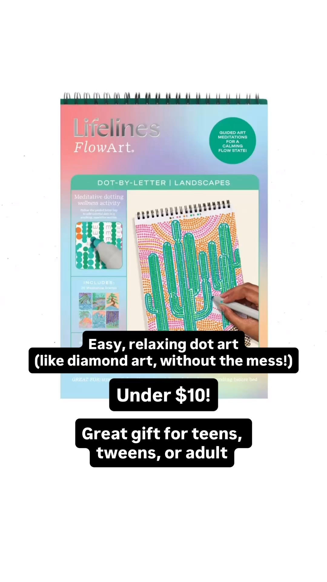 This has been a bestseller from the $10 gift guide and I can see why!

These are like diamond art but so much easier - just tap the dot markers over each letter and watch your art appear.

Such a fun under $10 gift for teens, tweens, or anyone who needs a calming little break in their day. 

#LTKGiftGuide #LTKHoliday