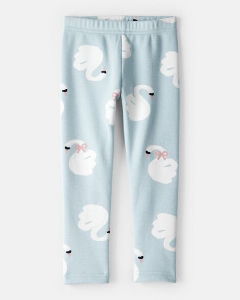 Toddler Girl Swan Pull-On Stretch Cozy Leggings - Blue | Carter's Inc