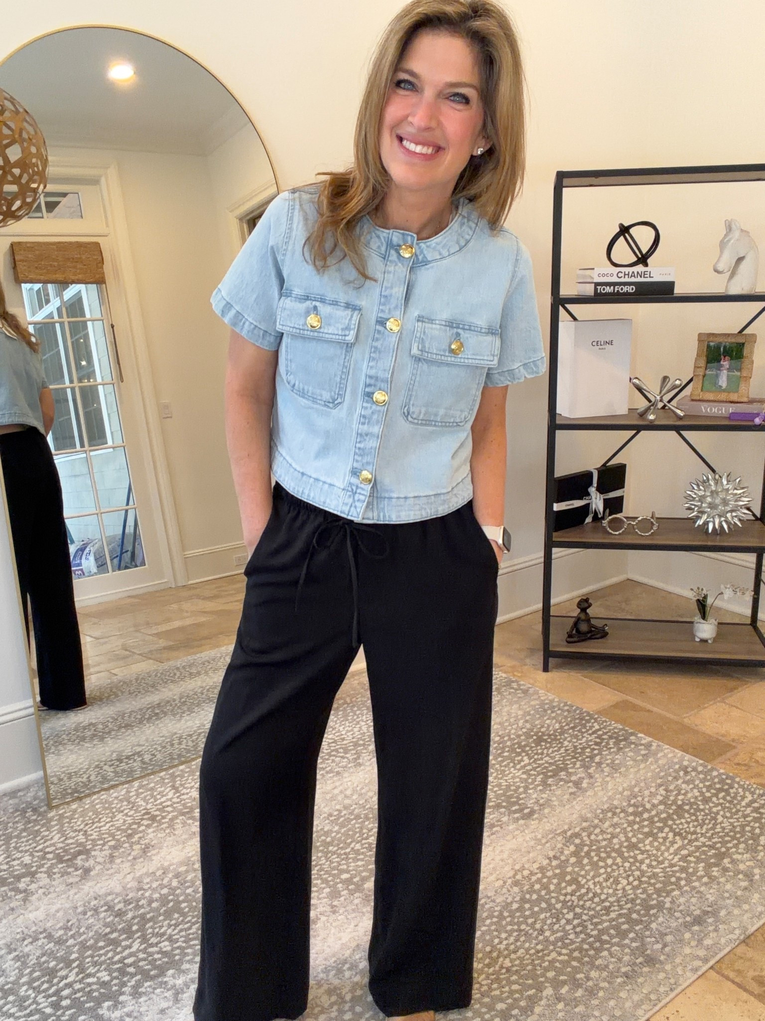 Cute Walmart denim jacket is back in stock! Comment “SHOP” for links - or shop via the link in my bio, in stories, or in my “March Reels” highlight!

This little $30 jacket is a dupe of a $428 Veronica Beard one - but I actually like the details on this one better! Perfect with any bottoms - I just paired it with the viral Target Aritzia dupes for a cute & casual look. Wearing an XS in the jacket - runs big!

#LTKootd #LTKSeasonal #LTKmomlife