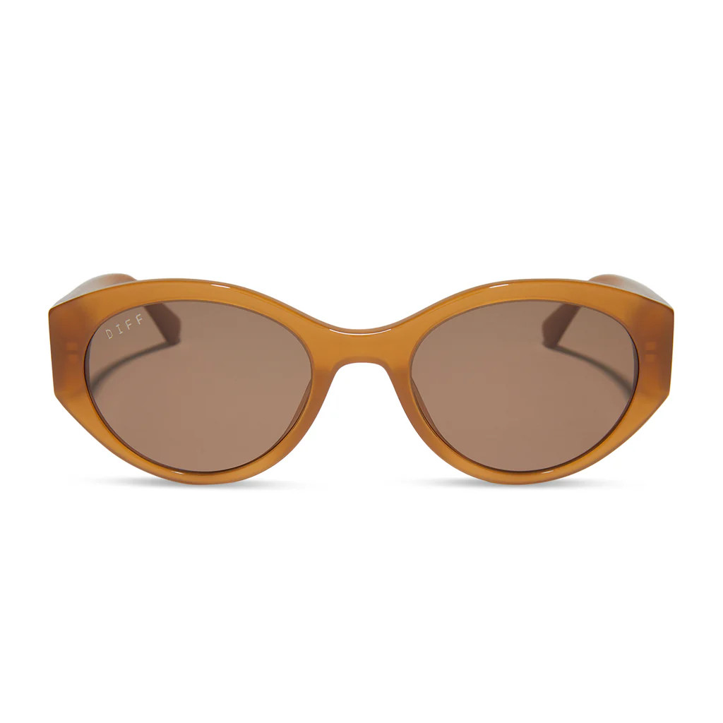 LINNEA - SALTED CARAMEL + BROWN SUNGLASSES | DIFF Eyewear