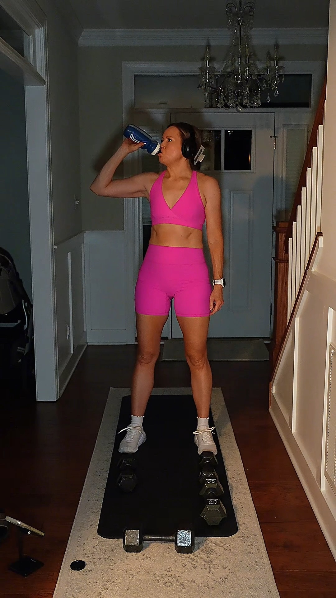 Pre toddler 5am workout 😅 pink always helps!🎀

#LTKmomlife #LTKActive #LTKfitnessgoals