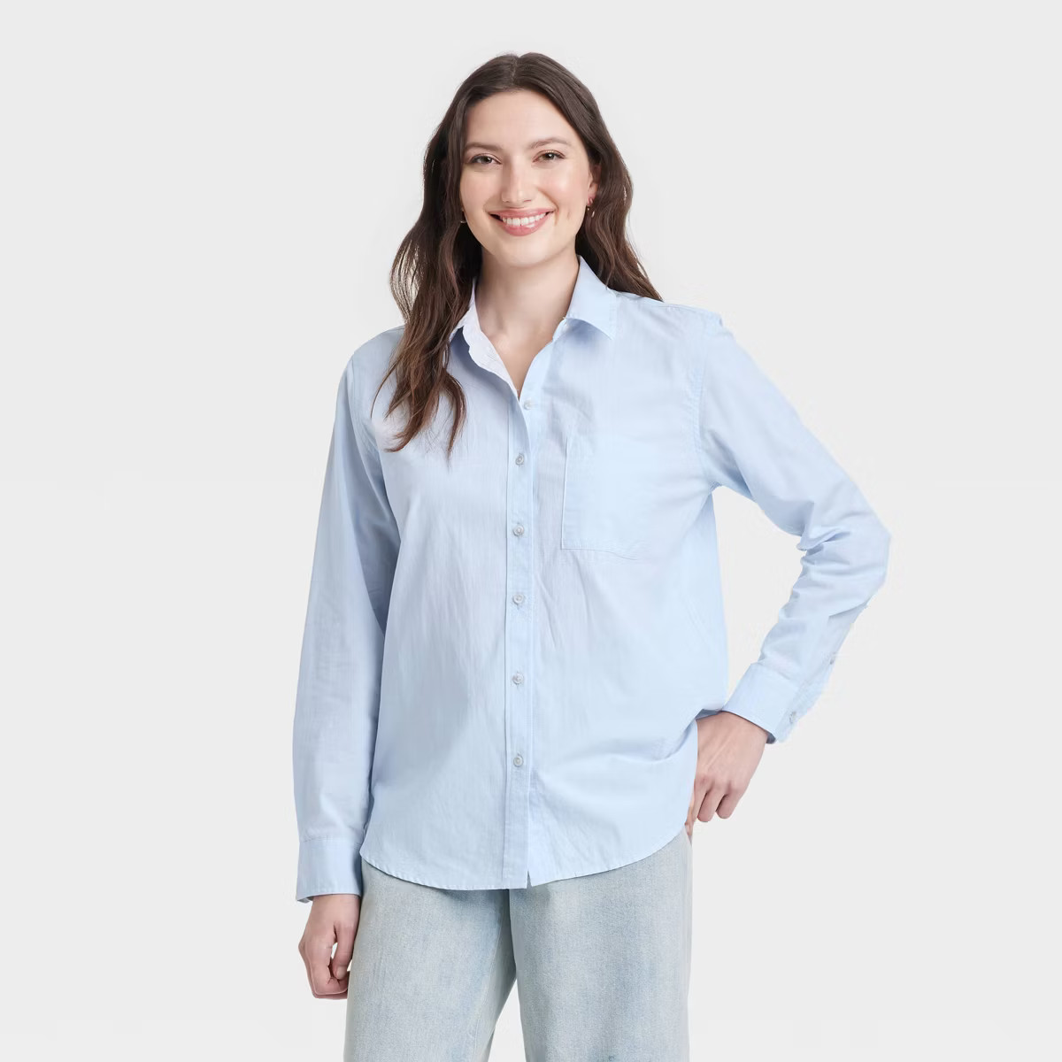 Women's Long Sleeve Collared Button-Down Shirt - Universal Thread™ | Target