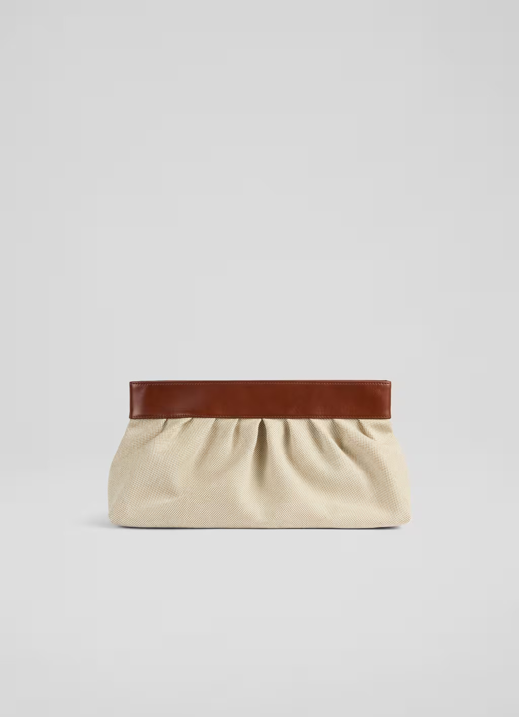 Abbie Canvas and Tan Leather Clutch Bag | Clutch Bags | Handbags | Collections | L.K.Bennett, Lon... | L.K. Bennett (UK)