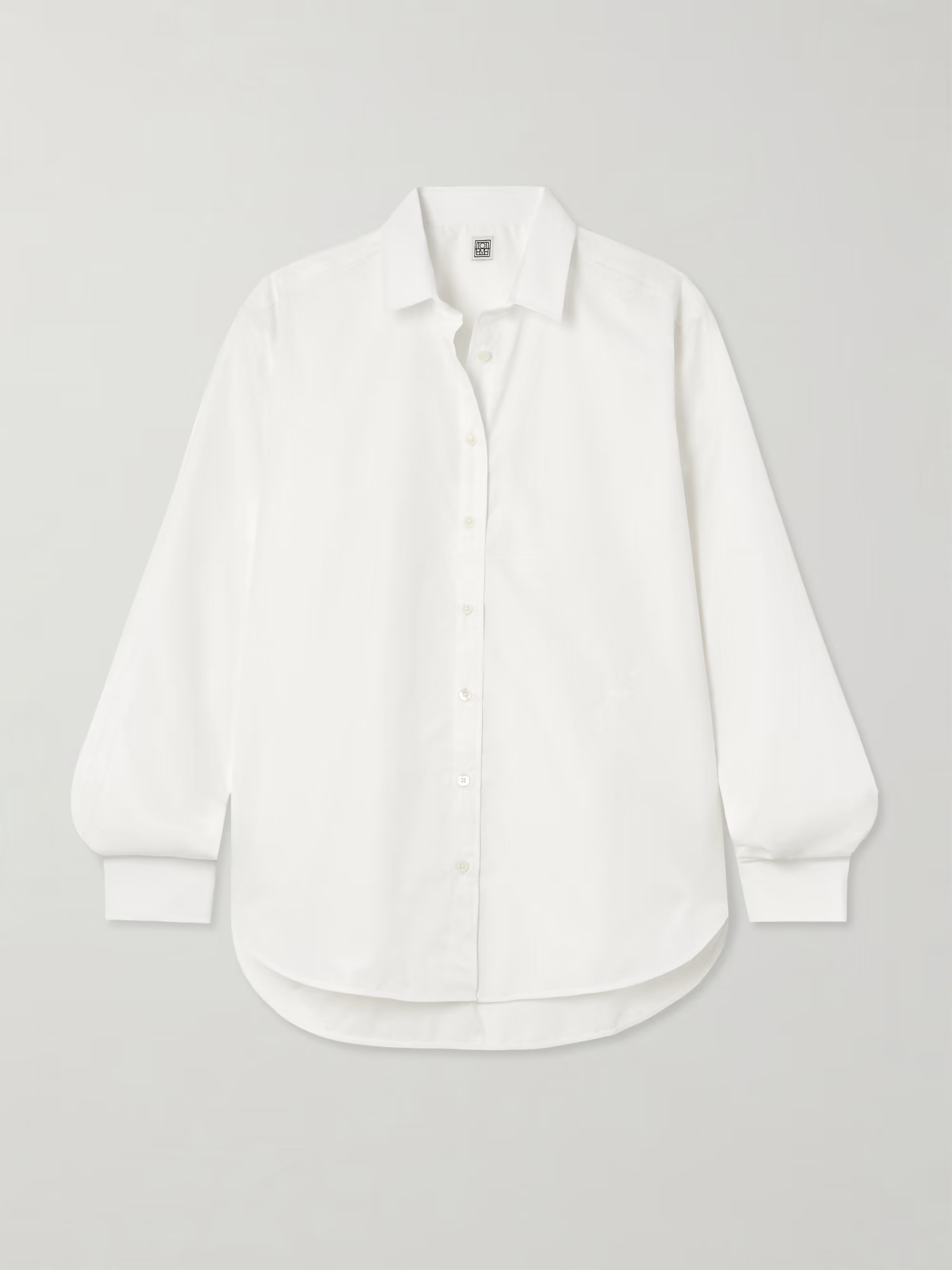 Oversized embroidered organic cotton-poplin shirt | NET-A-PORTER (UK & EU)