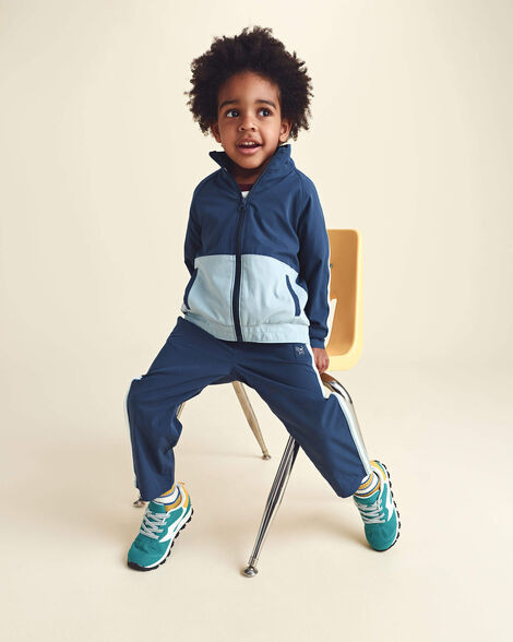 Toddler Boy Color Block Zip-Up Jacket - Blue | Carter's | Carter's Inc
