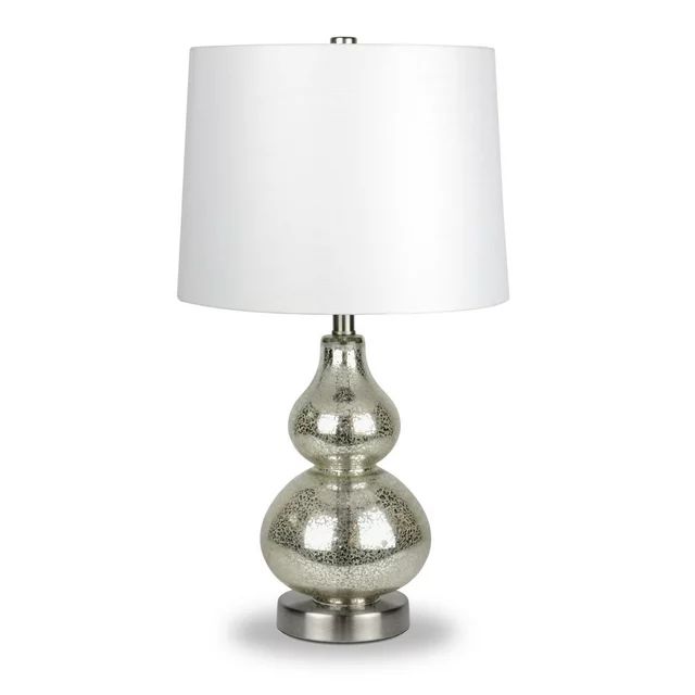 Evelyn&Zoe 21" Traditional Metal Table Lamp with White Drum Linen Shade | Walmart (US)