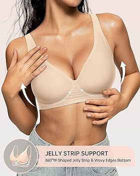 OEAK Womens Deep V Bras Comfortable Bras Support Push Up Bralettes Low Cut no Underwire Bras Plun... | Amazon (US)