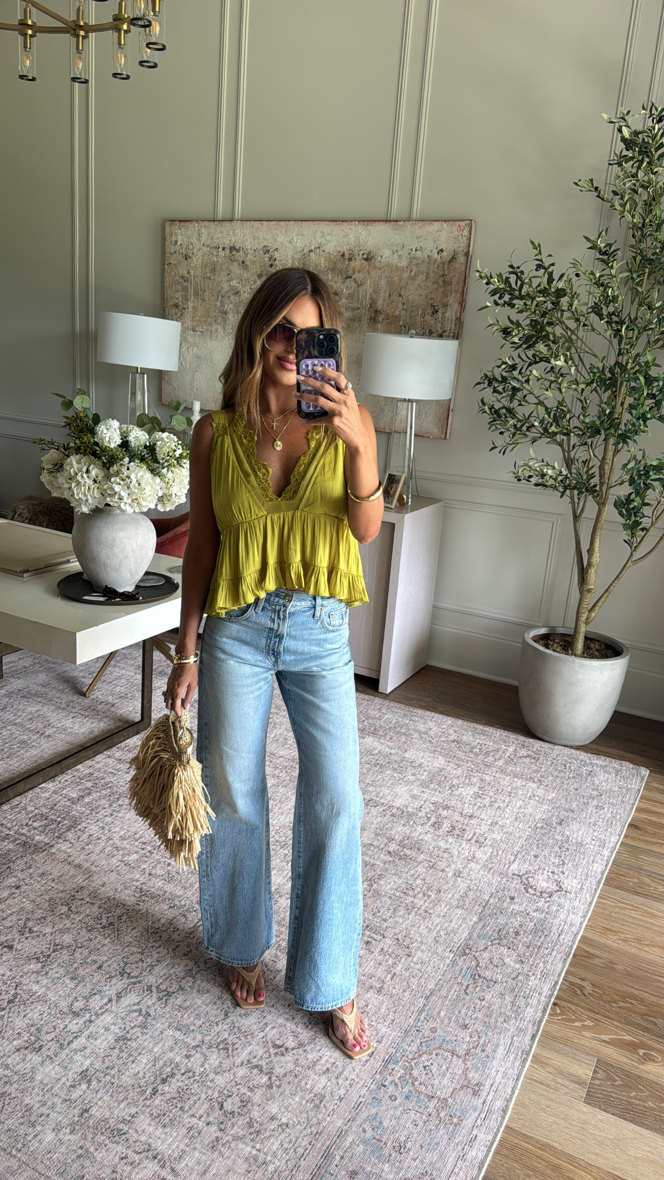 wearing a small in the top and 26 in denim! use code hollie20 🤍 

 