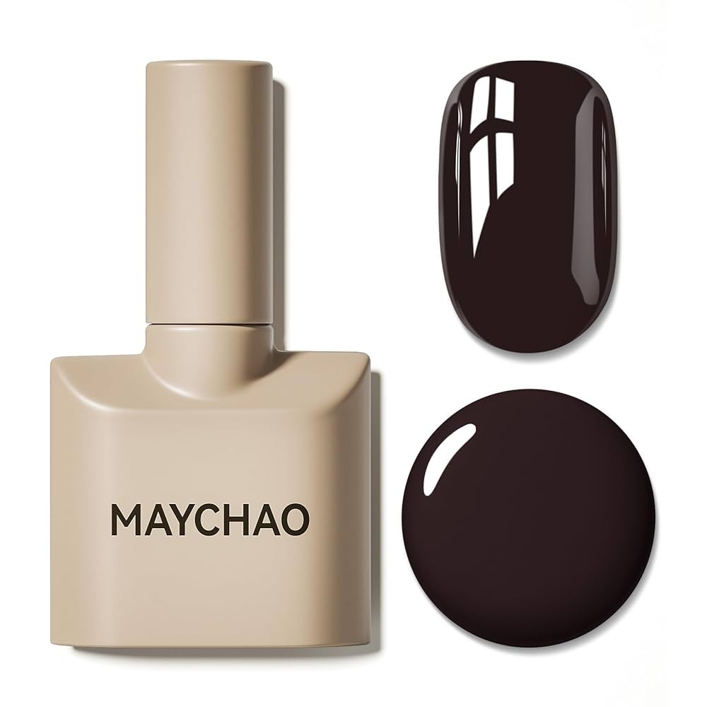 MAYCHAO 15ML Gel Nail Polish 1Pc Dark Brown Gel Polish Soak Off UV LED Nail Polish Nail Art Start... | Amazon (US)